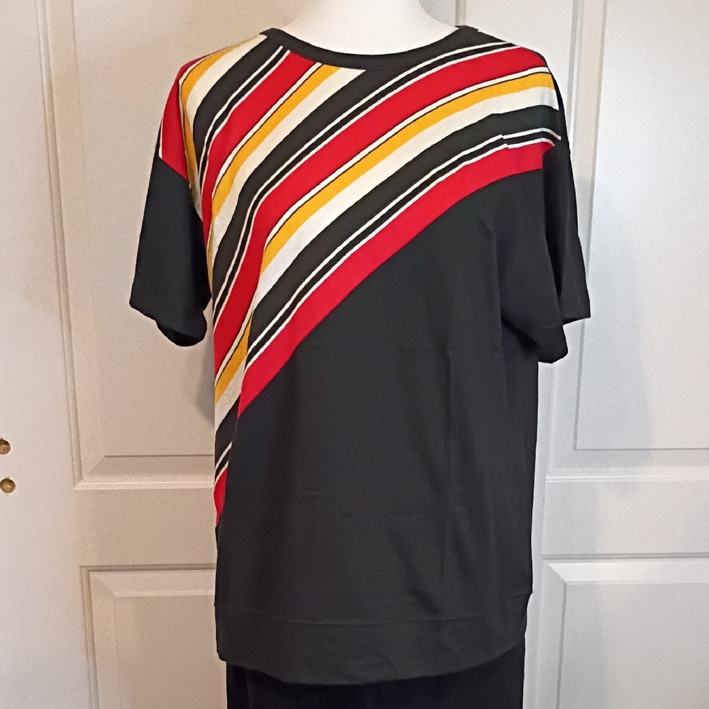 Aileen Vintage Single Stitch Striped Shirt Size Large New Old Stock
